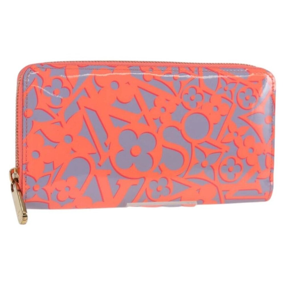 LOUIS VUITTON Sweet Monogram Zippy Wallet Long Wallet Orange M90124 Auth 138929V